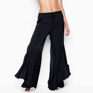 Victoria’s Secret Black Ruffle Flare Pajama Pants